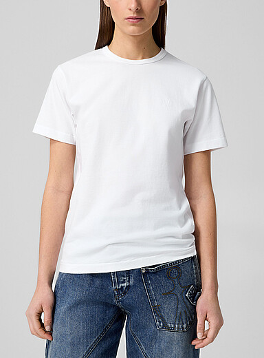 JW Anderson White Tone-on-tone signature anchor T-shirt for women