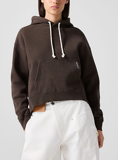 Curved hem hoodie