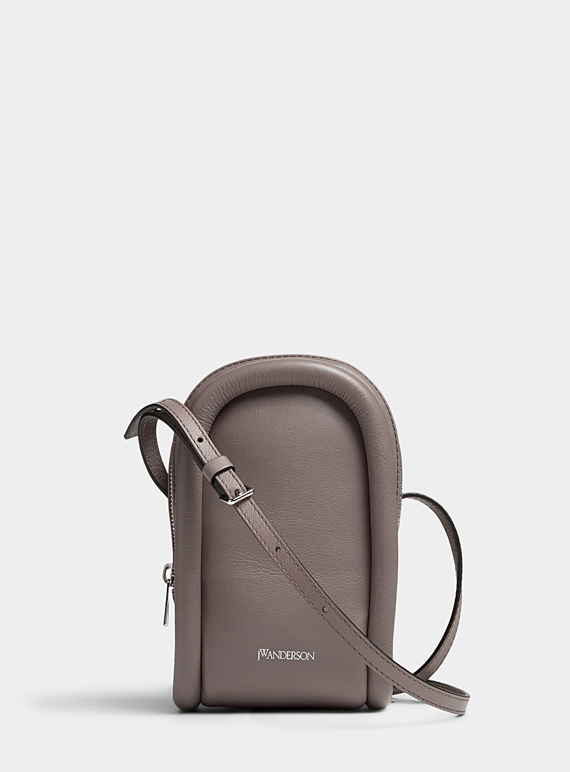 JW Anderson Light Brown Bumper phone pouch for women