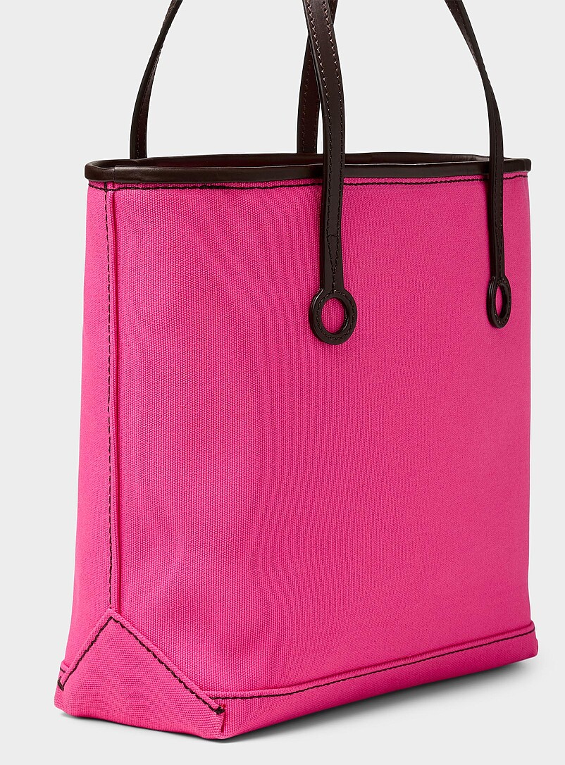 JW Anderson Pink Signature anchor canvas tote bag for women
