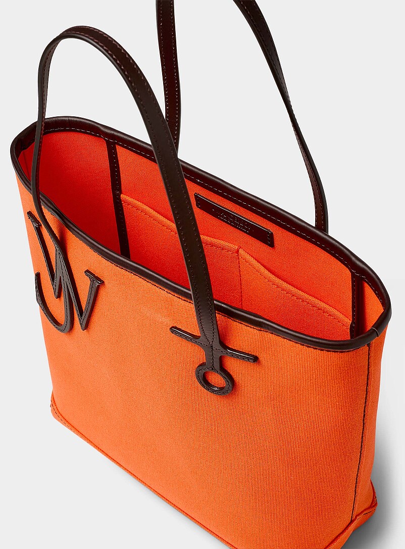 JW Anderson Pink Signature anchor canvas tote bag for women