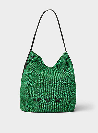 Bulb small beaded emerald bag