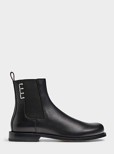 JW Anderson Black Contrasting stitching leather Chelsea boots Women for women