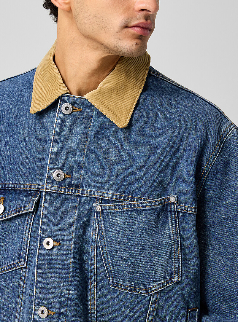 Corduroy collar jean jacket product image 2
