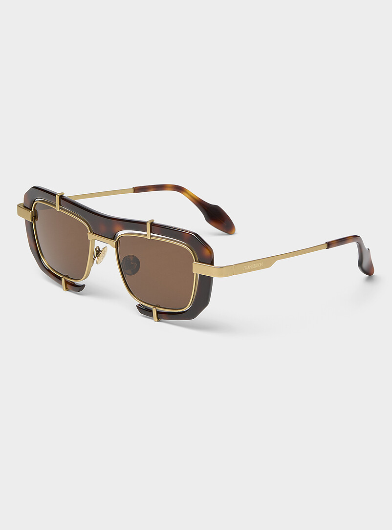 Geometric tortoiseshell sunglasses product image (primary)