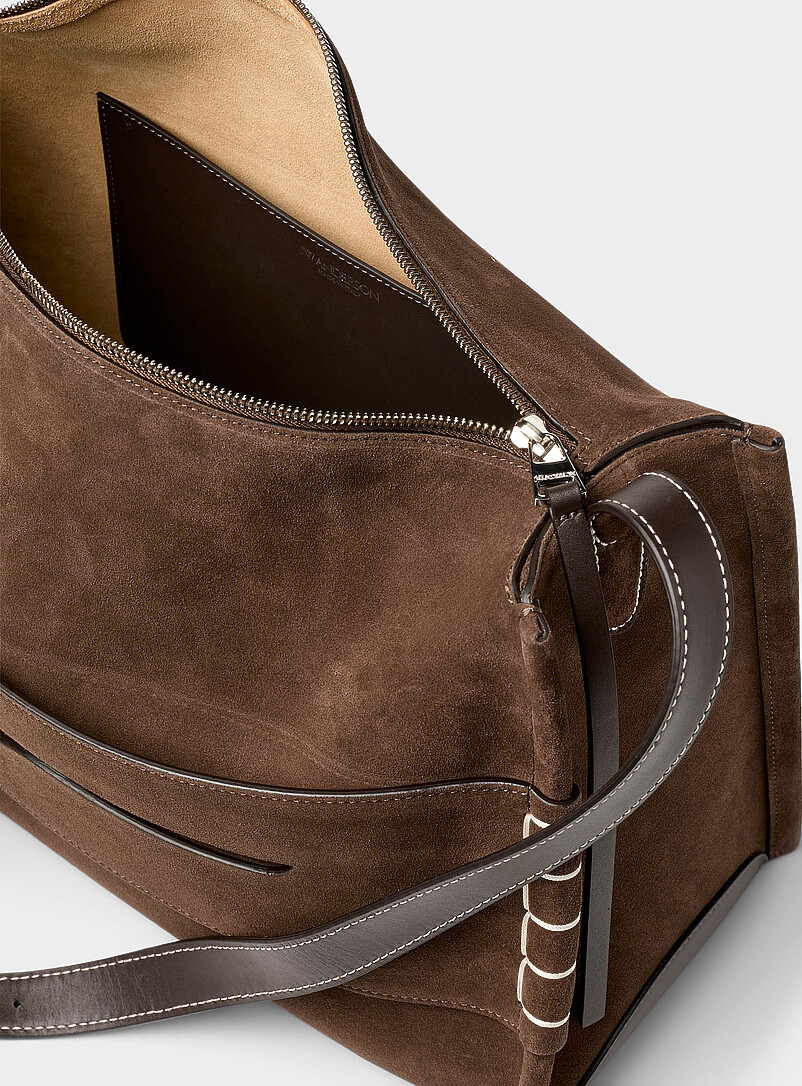 Large loafer suede bag product image 3