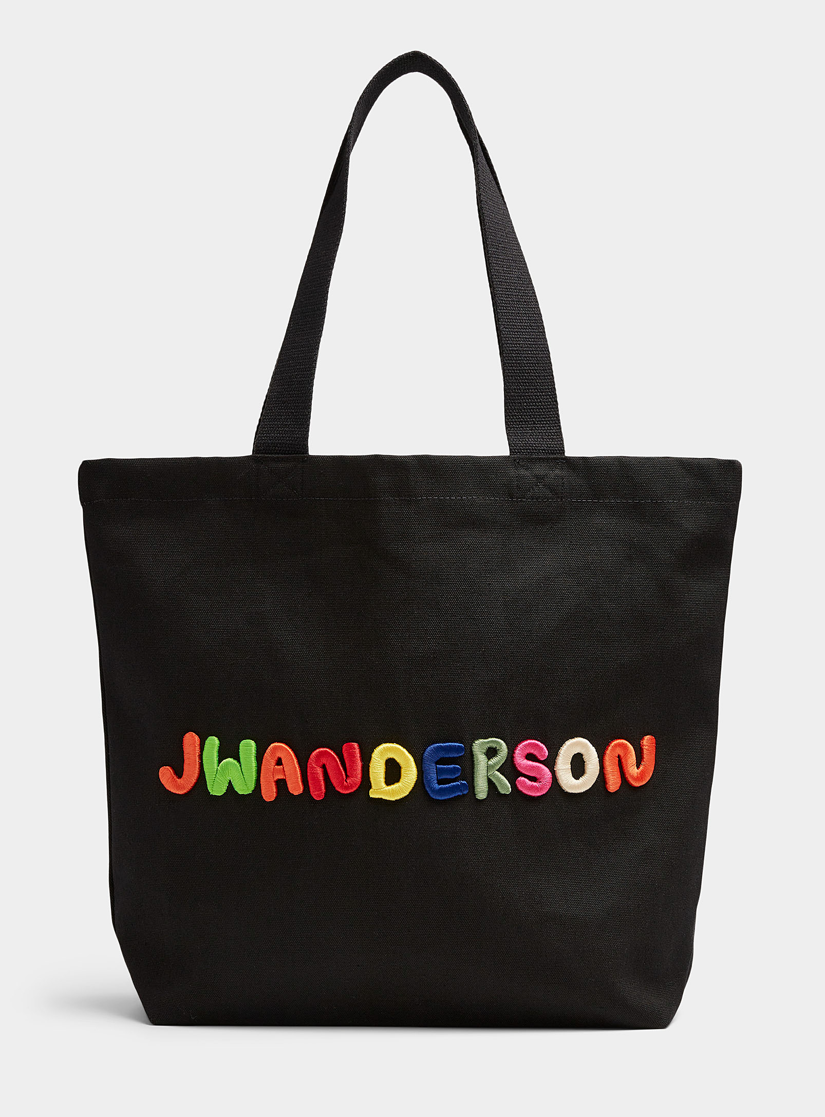 JW Anderson - Men's Multicoloured embroidered signature Tote Bag