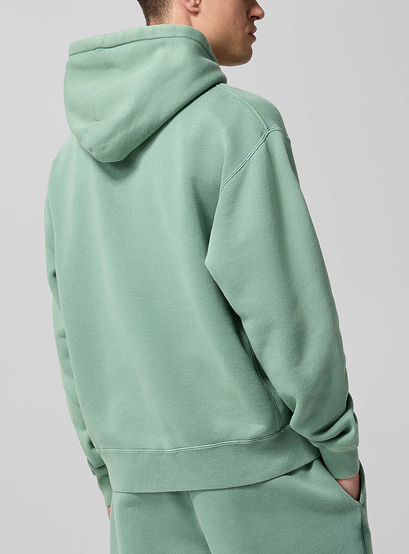 Faded sage hooded zip-up sweatshirt product image 3