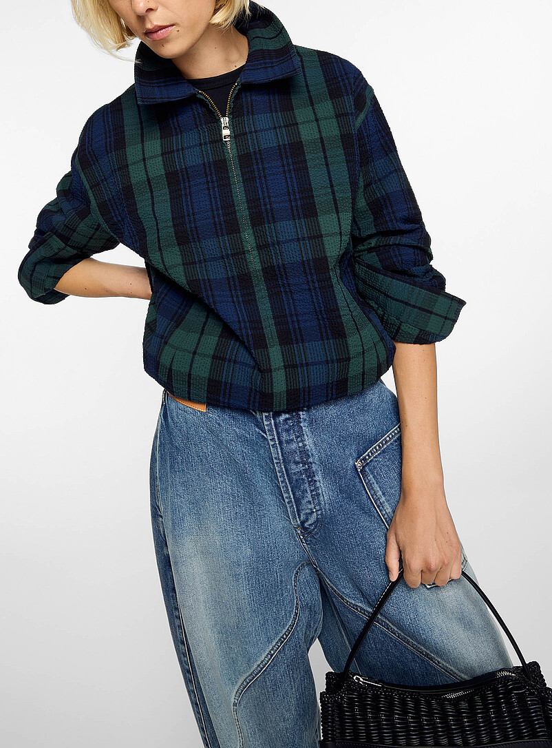 Checkered seersucker jacket product image 2