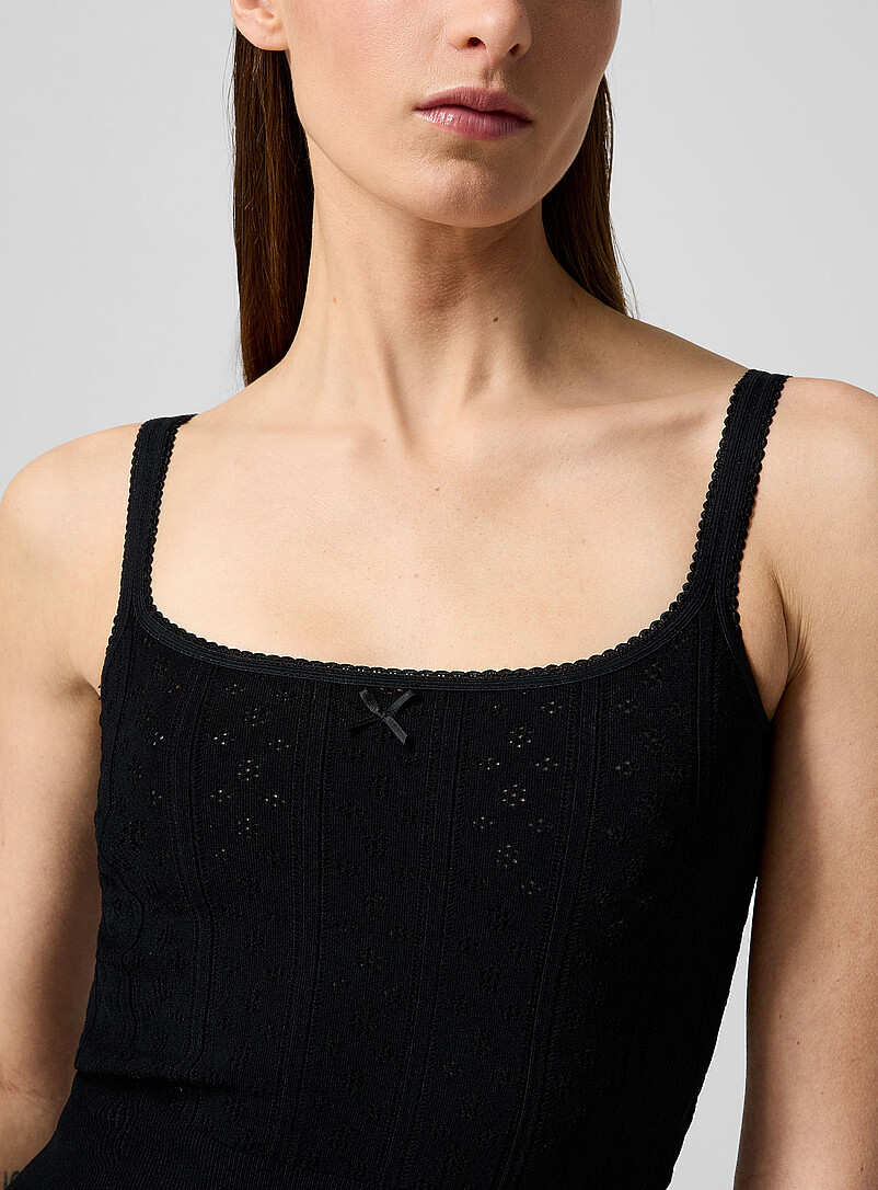 Pointelle knit fitted cami product image 2