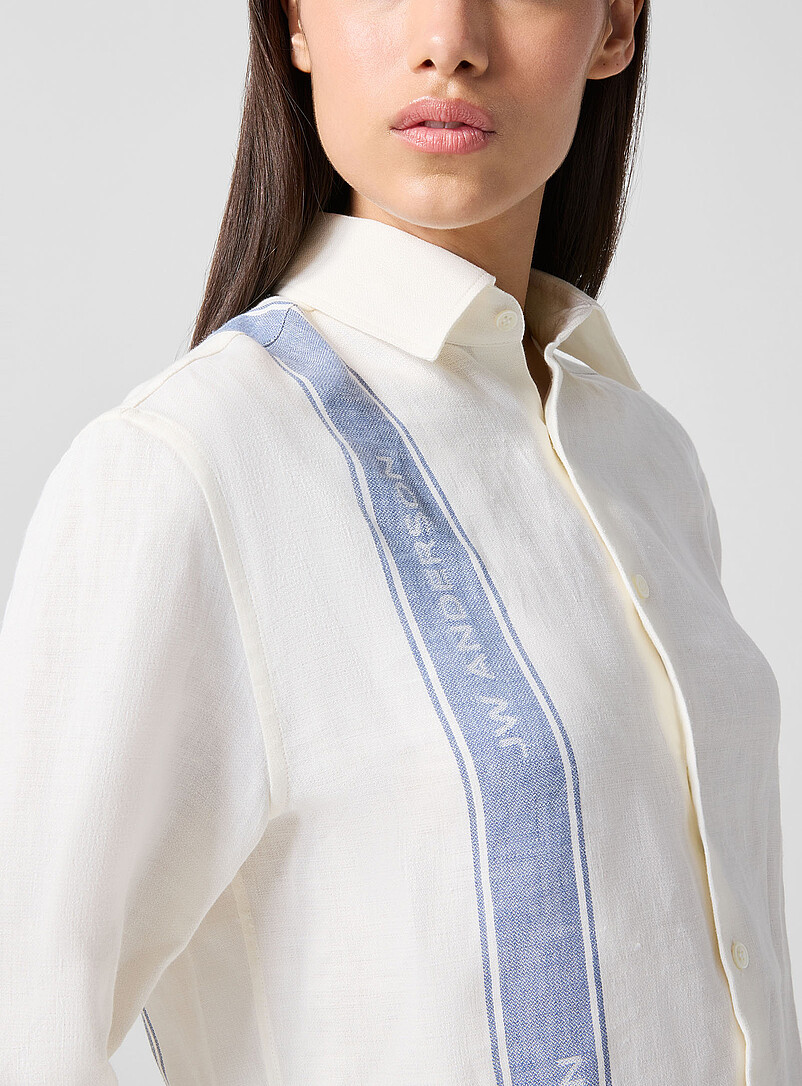 Single stripe pure linen shirt product image 2