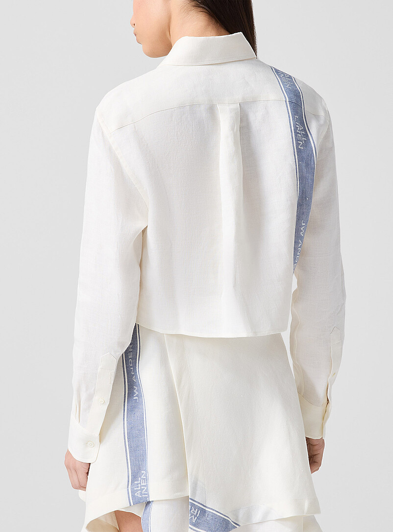 Single stripe pure linen shirt product image 3