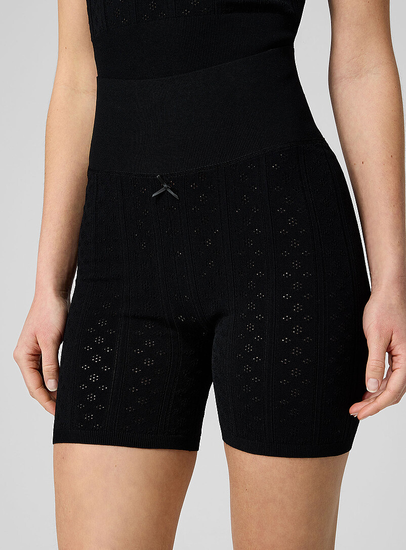 Pointelle knit fitted short product image 2