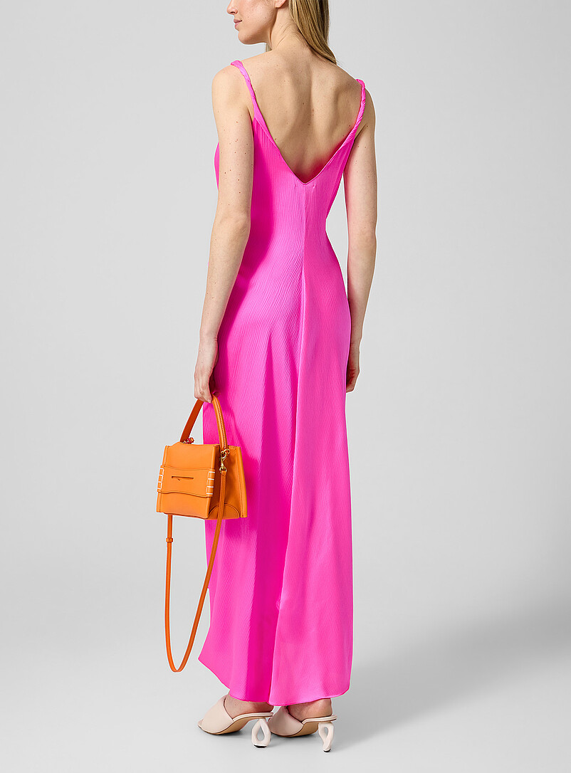 Tie-up waist pure silk dress product image 3