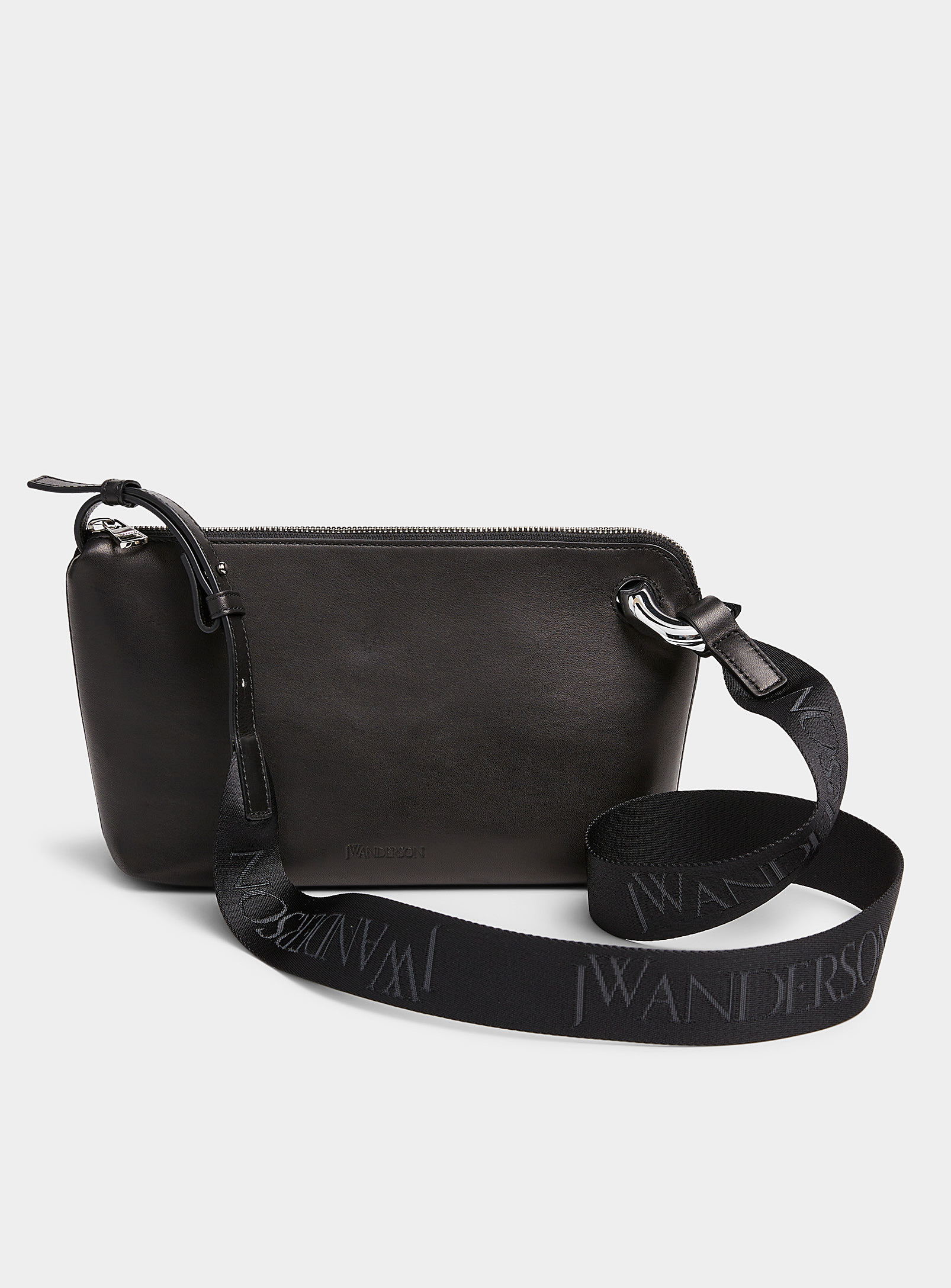 Jw Anderson Small Jwa Corner Bag - Leather Crossbody Bag In Black