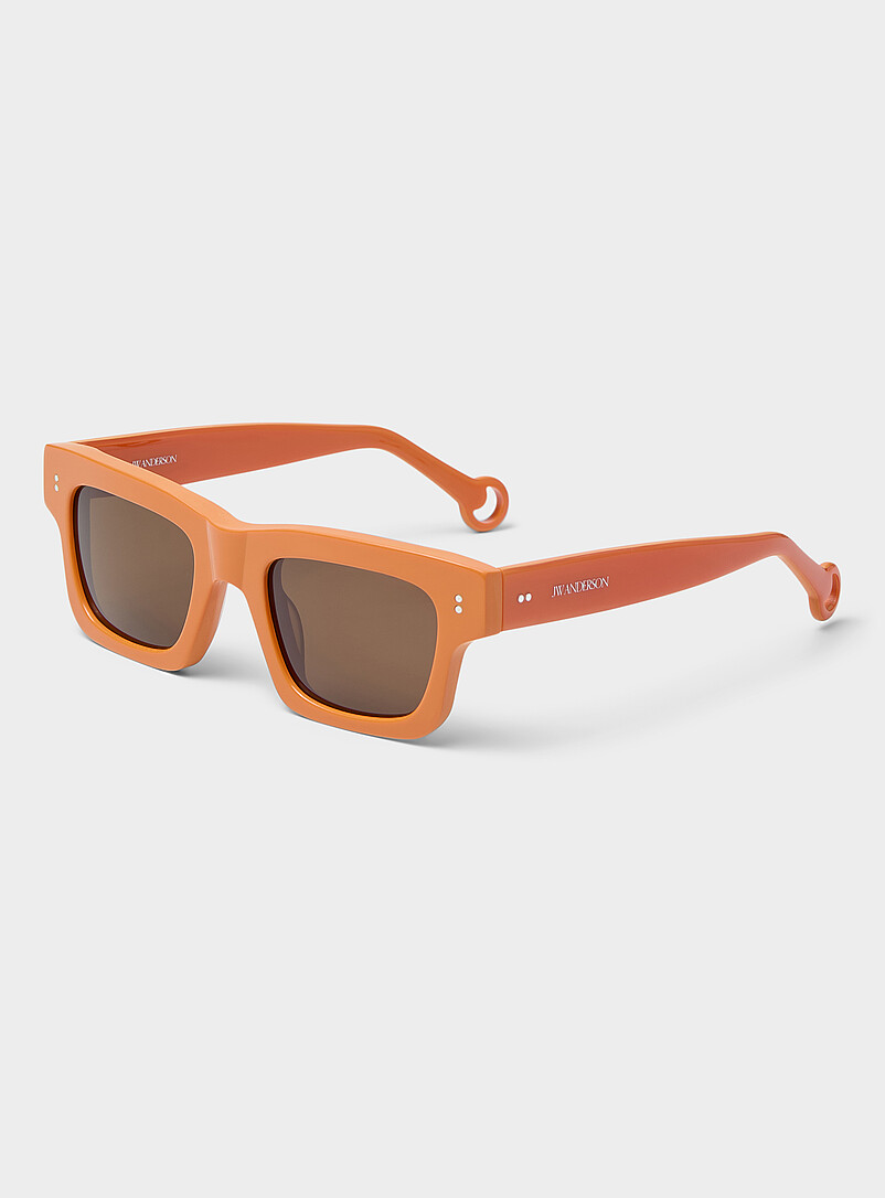 Orange Rectangular Sunglasses