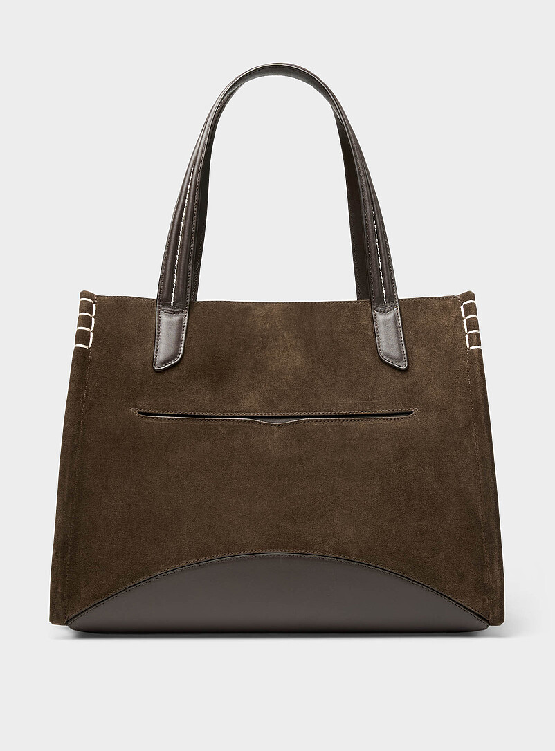 Loafer suede bucket bag product image (primary)