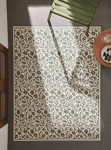 Botanical pattern vinyl mat 100 x 130 cm