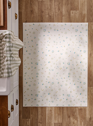 Simons Maison Assorted Gingham and wildflowers vinyl mat 100 x 130 cm
