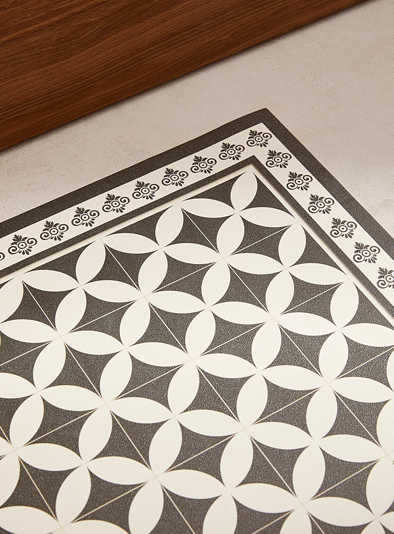 Monochrome mosaic vinyl hallway mat 50 x 140 cm product image 2