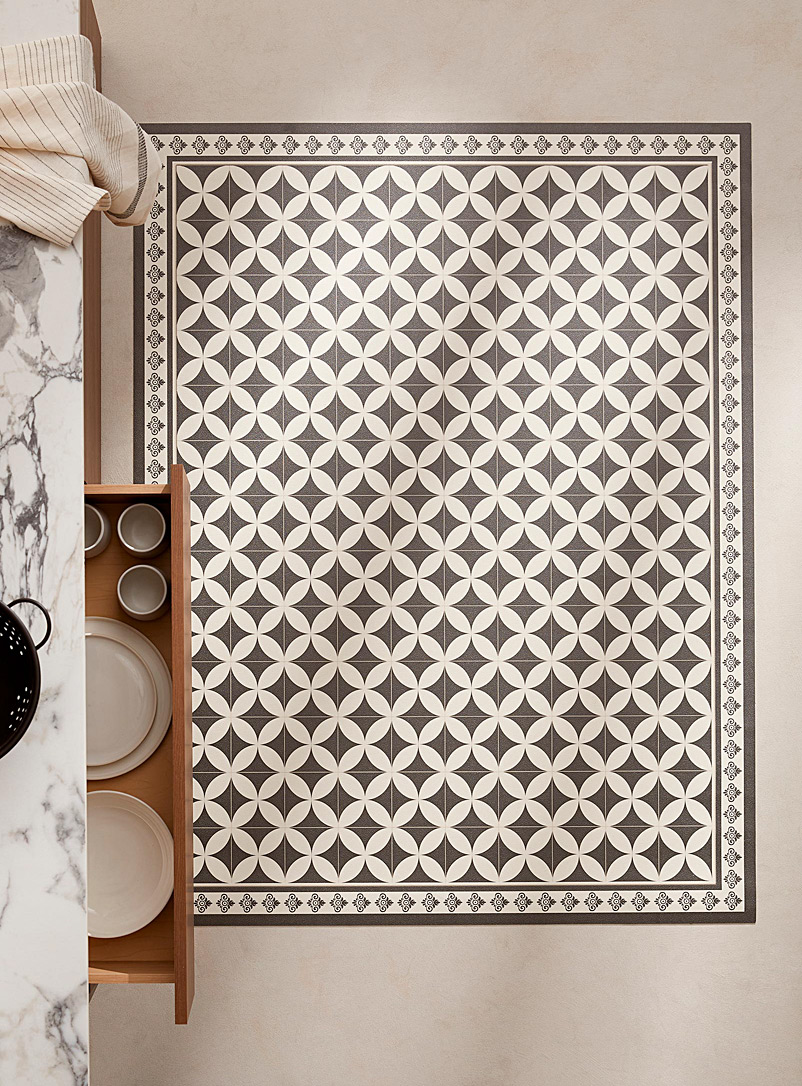 Monochrome mosaic vinyl mat 100 x 130 cm product image (primary)