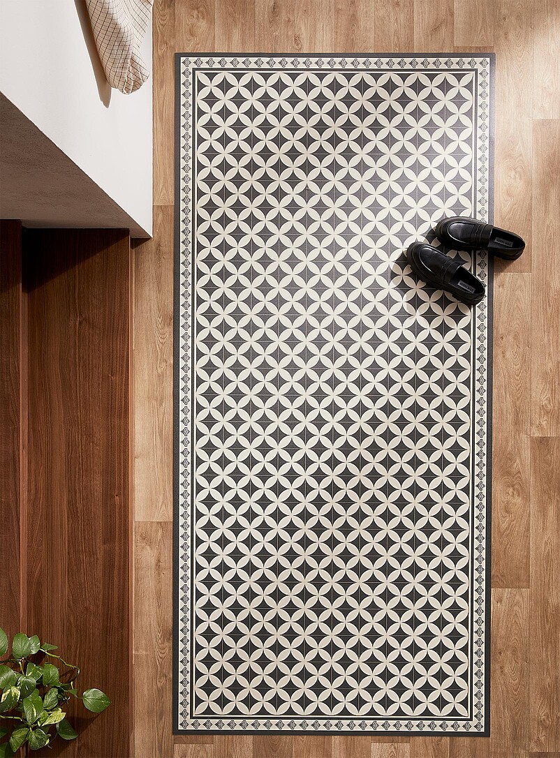 Monochrome mosaic vinyl mat 100 x 215 cm product image (primary)