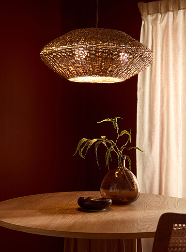 Le luminaire jonc de mer naturel Pourel 3 61 cm de diam&egrave;tre