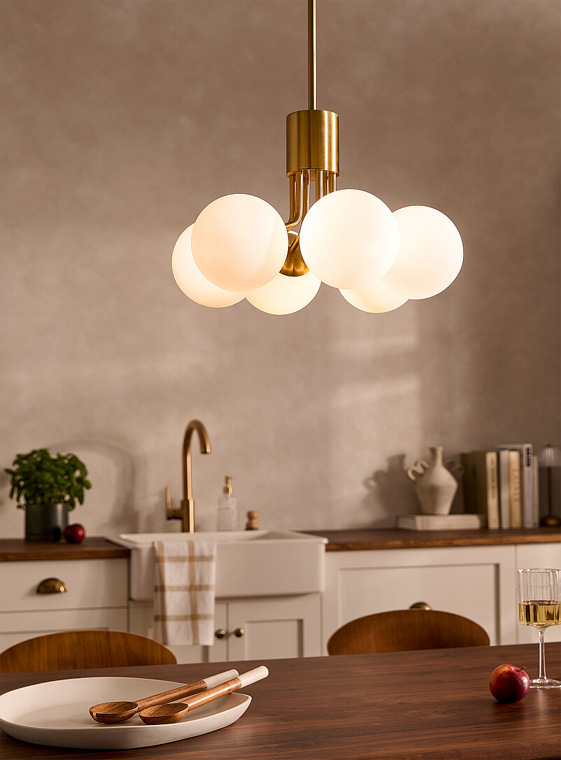 Golden floral ode hanging lamp product image 2