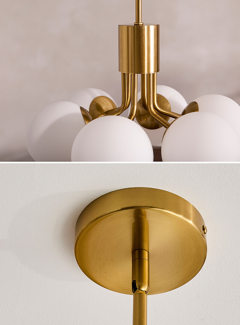 Golden floral ode hanging lamp product image 3