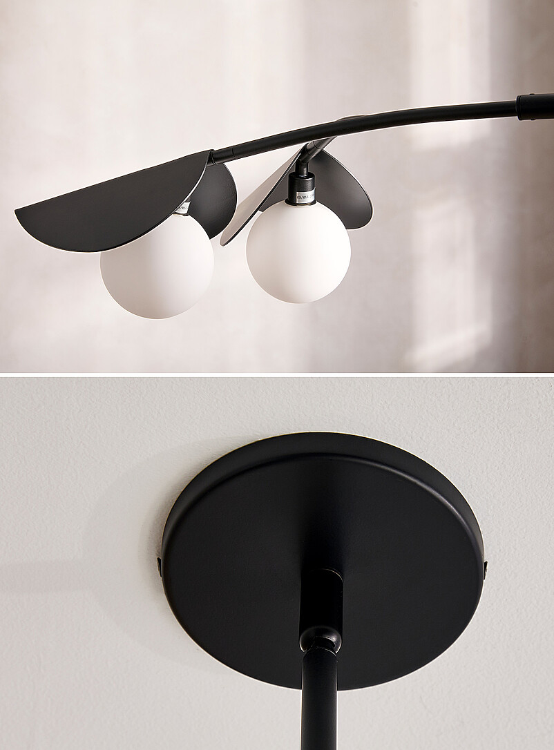 Black petals hanging lamp product image 3