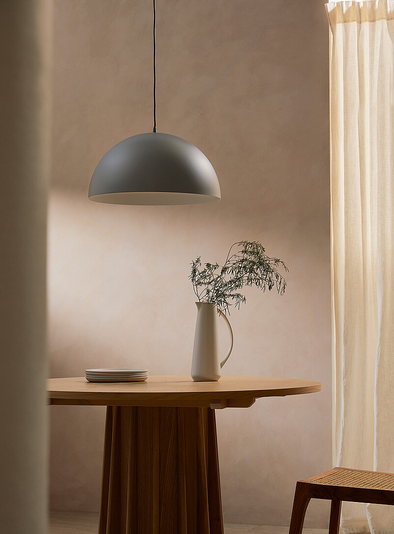 Ash contrast dome hanging lamp product image (primary)