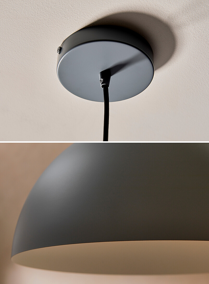 Ash contrast dome hanging lamp product image 3