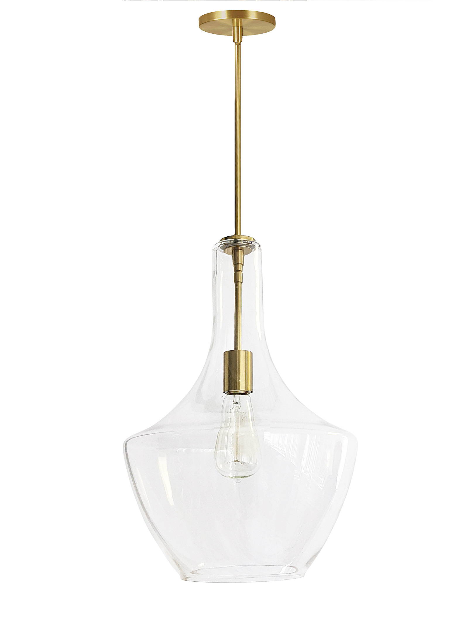 Simons Maison Golden Crystalline Structure Hanging Lamp In Multi