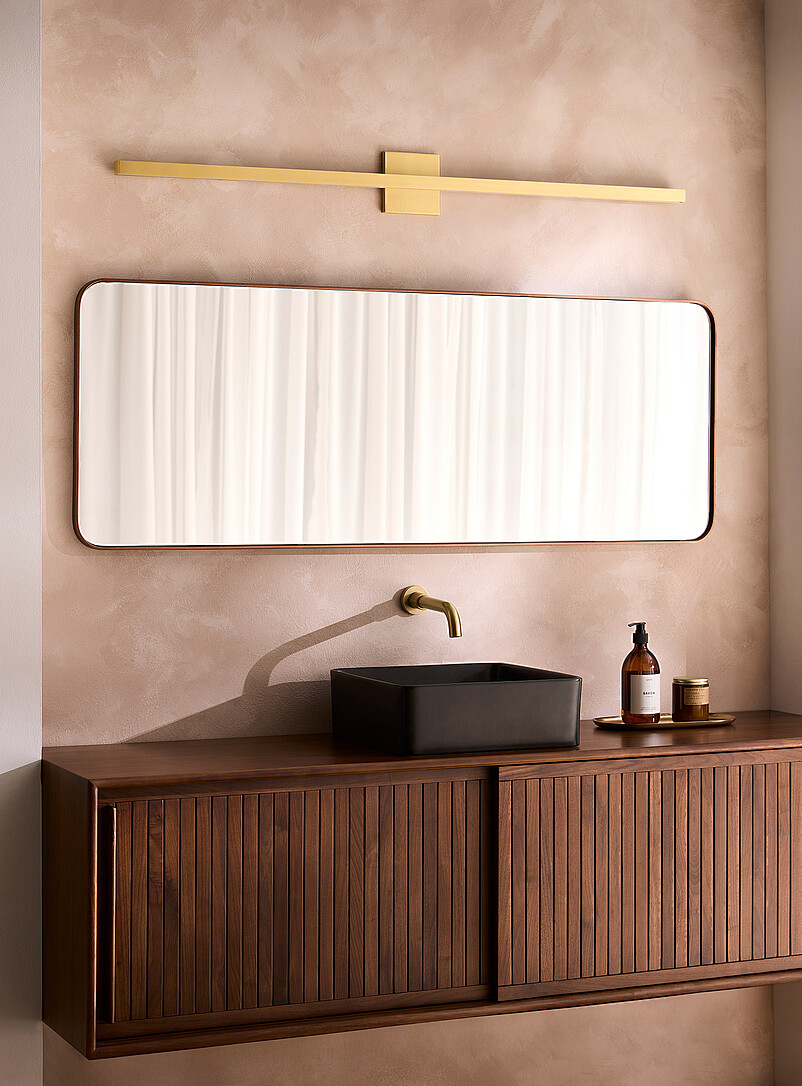 Large slender golden sconce product image 2
