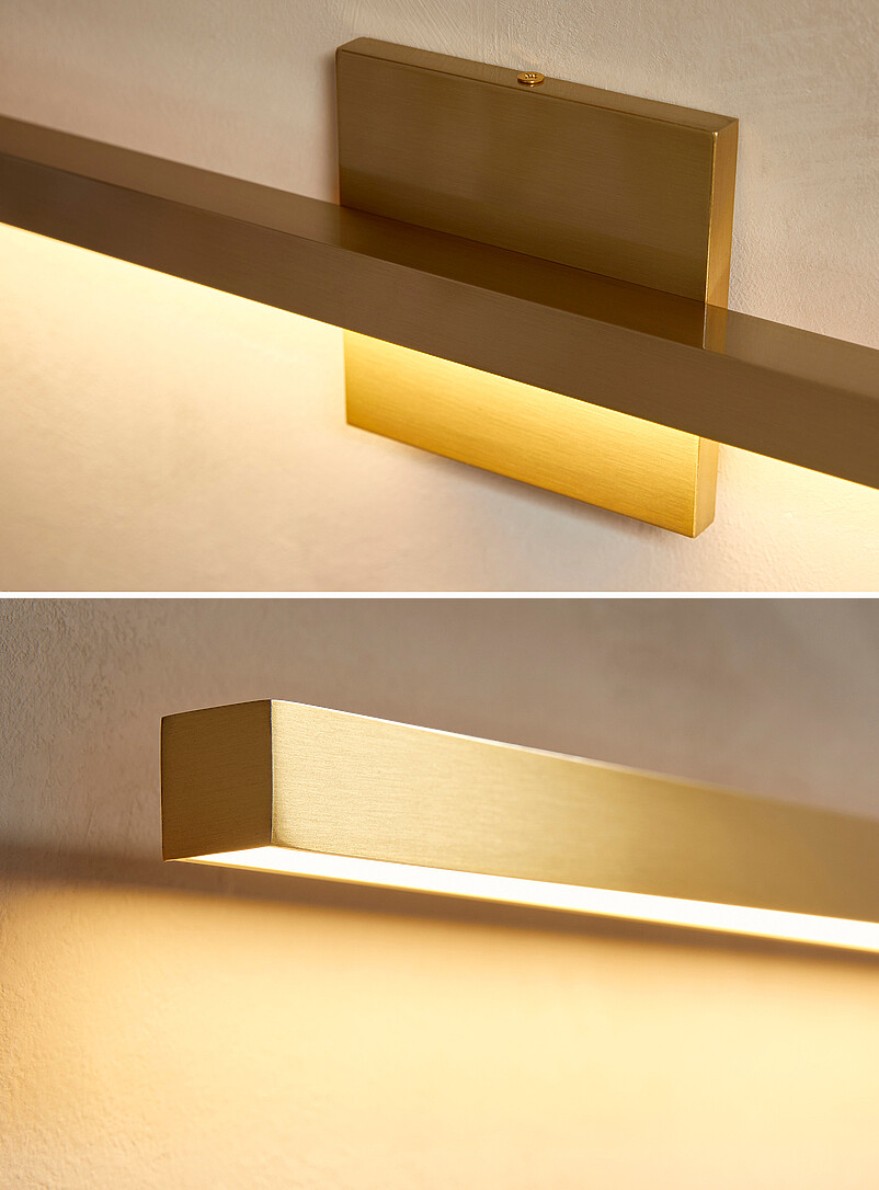 Large slender golden sconce product image 3