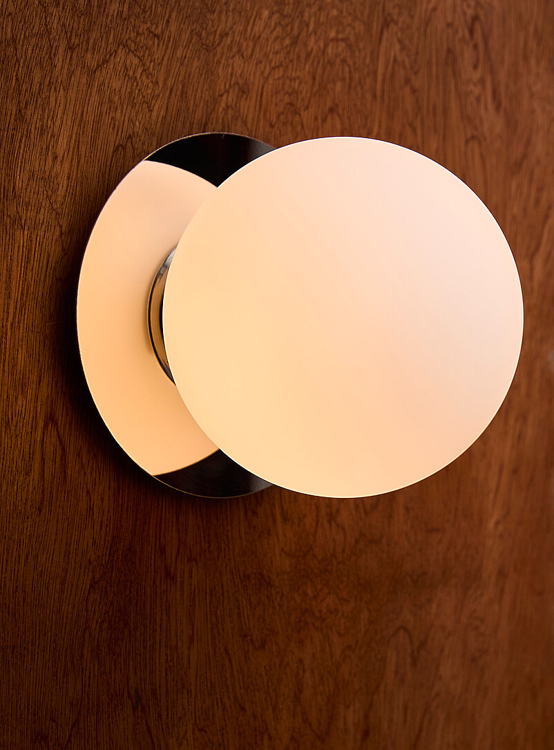 Chrome Celestial Globe Sconce