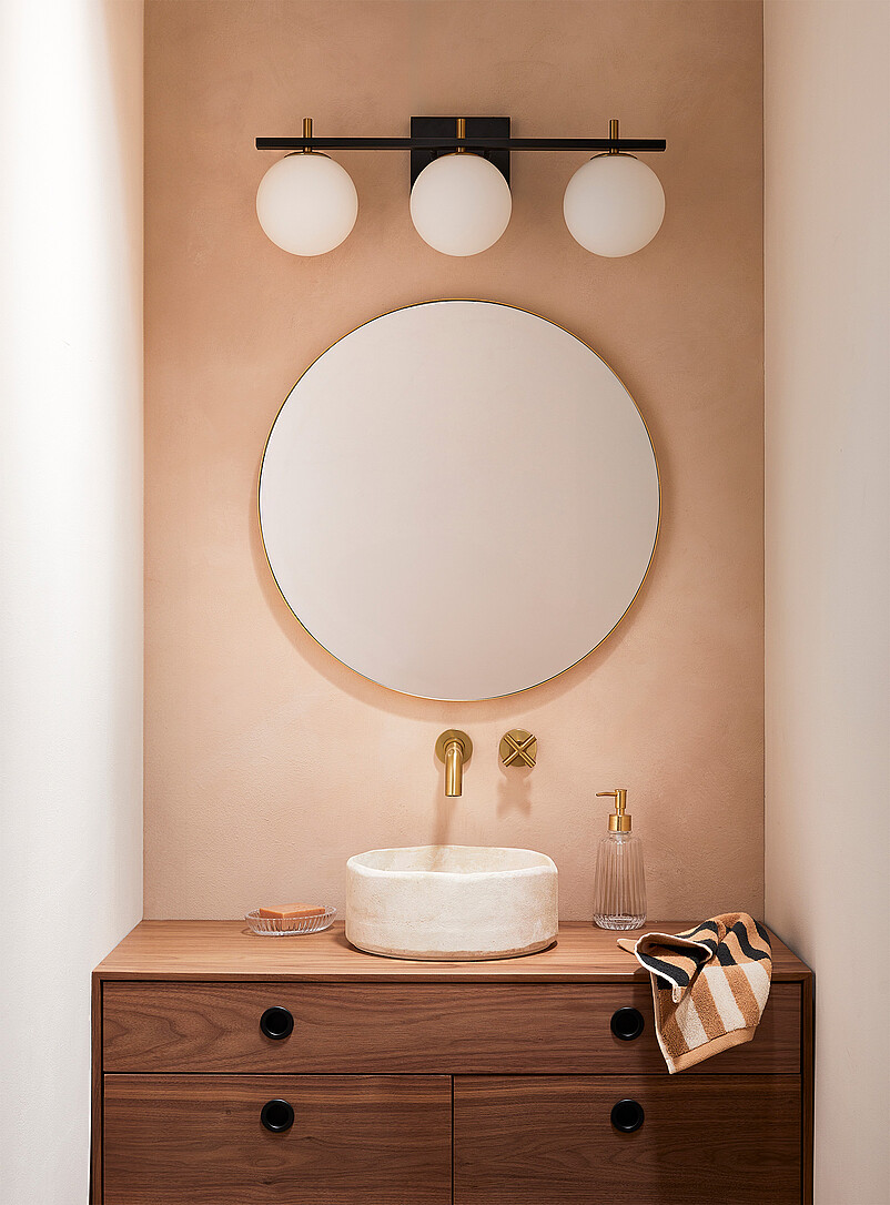 Golden Accents Frosted Bubbles Sconce