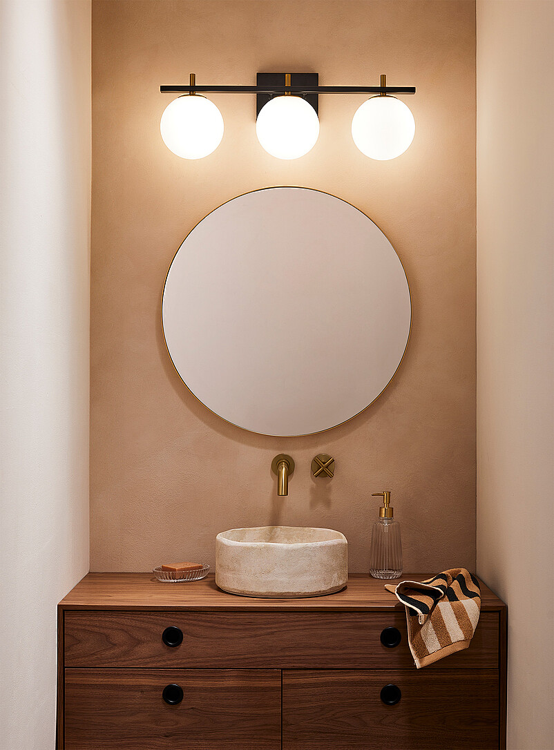 Golden accents frosted bubbles sconce product image 2
