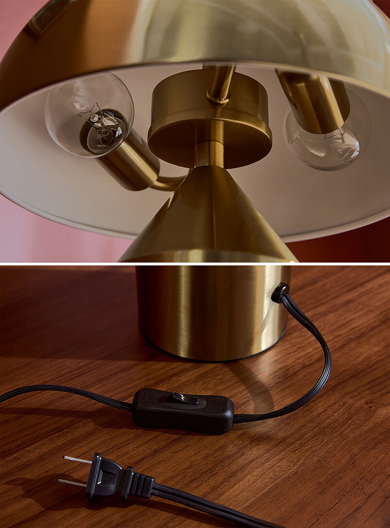 Travis polished brass table lamp product image 3