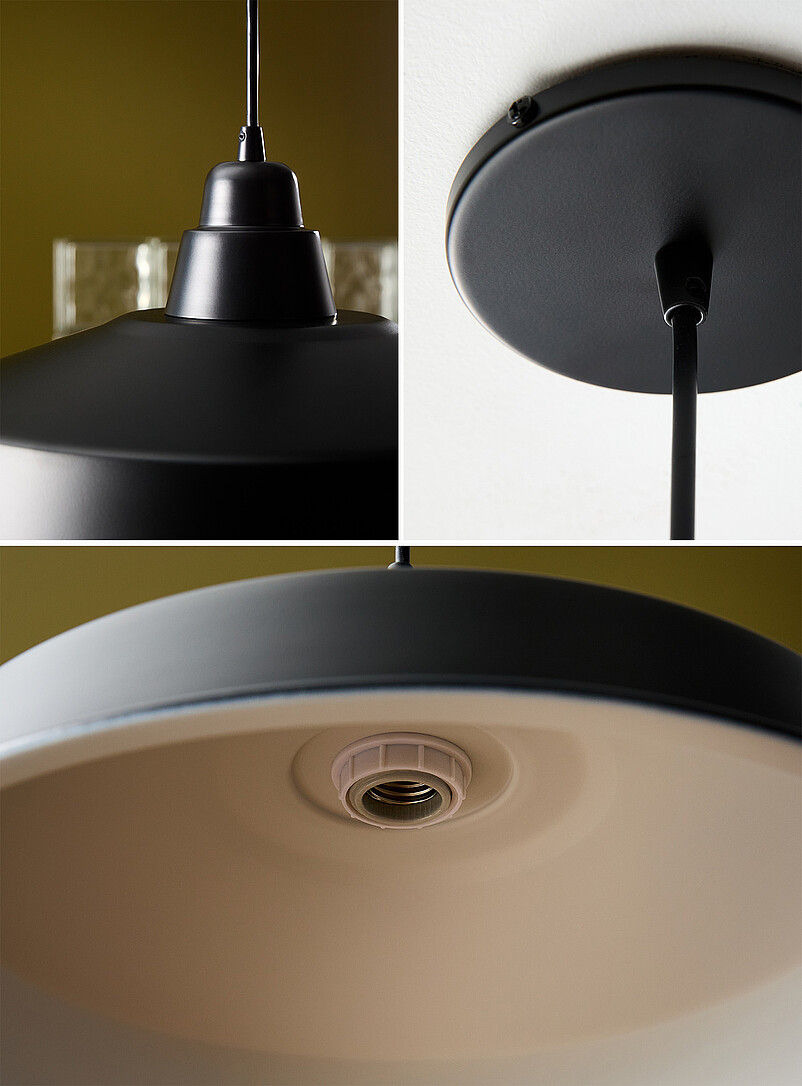 Olya matte black light fixture 40.5 cm in diameter product image 3