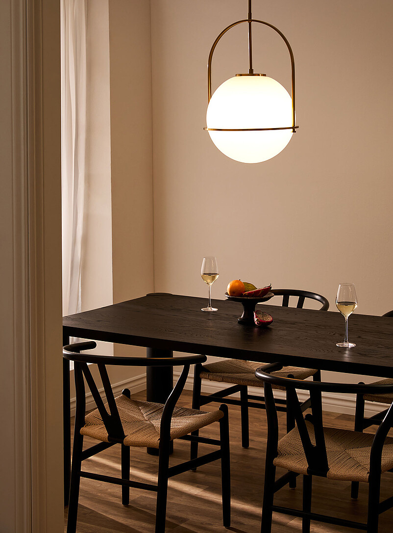 Paola brass globe light fixture product image 2