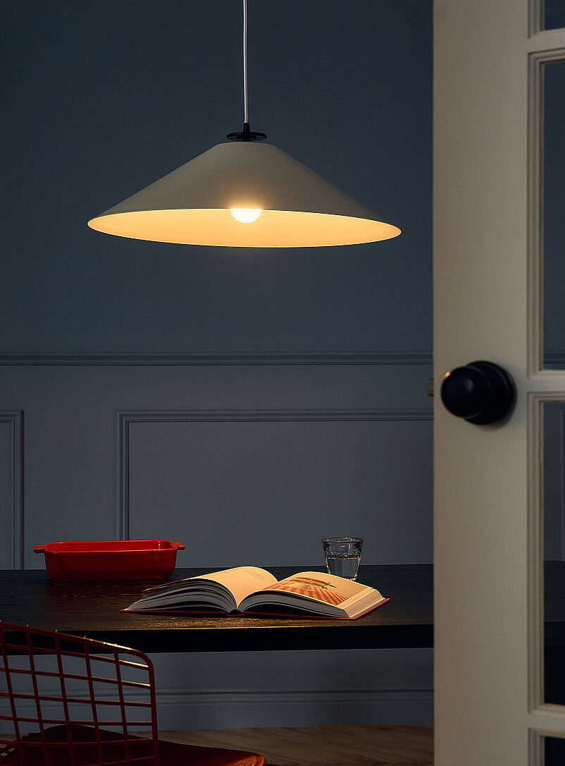 Prudence matte white light fixture 61 cm in diameter product image 2
