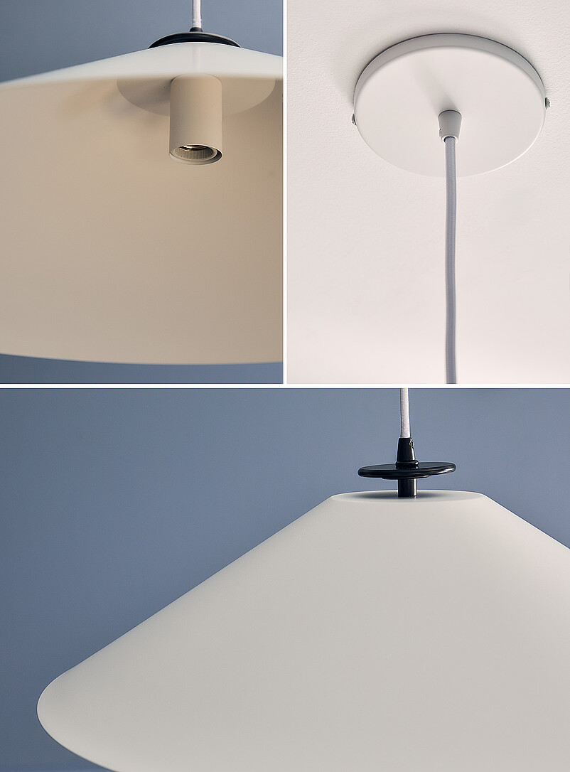 Prudence matte white light fixture 61 cm in diameter product image 3