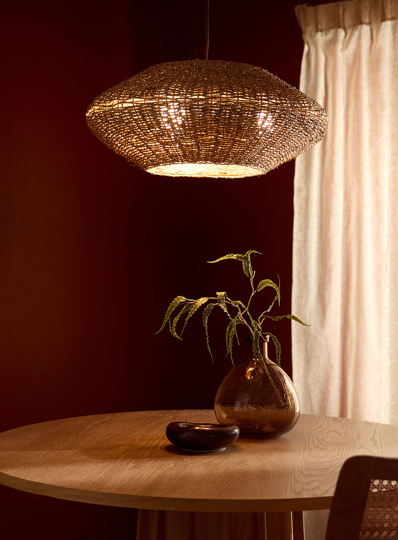 Pourel 3 natural seagrass light fixture 61 cm in diameter product image (primary)