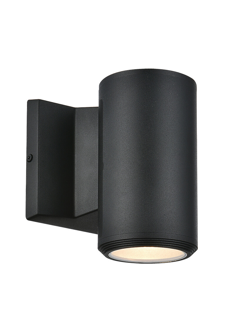 Matte black cylindrical wall sconce Outdoor product image 2