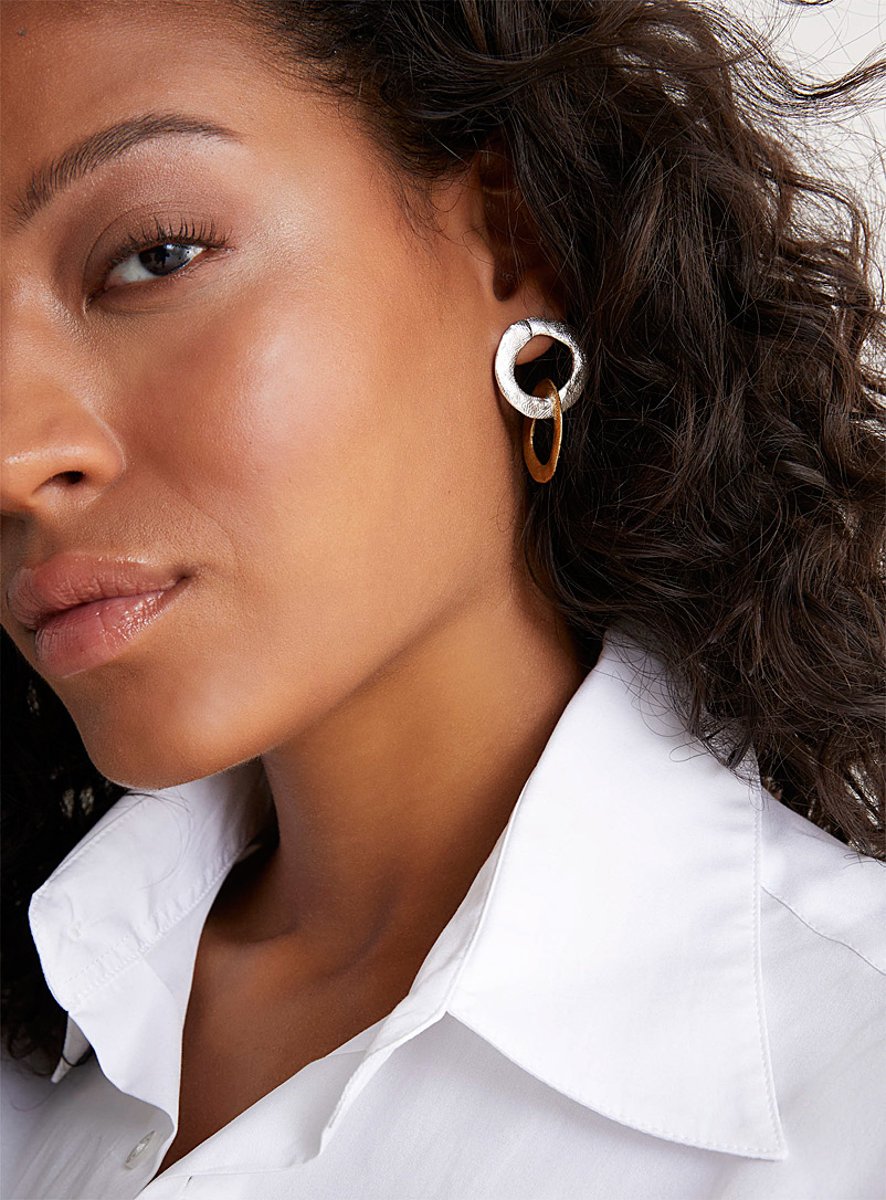Aniello Atelier Assorted Suza two-tone earrings