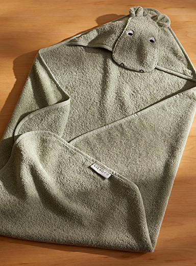 Animal organic cotton bath cape | Liewood | Solid Bath Towels