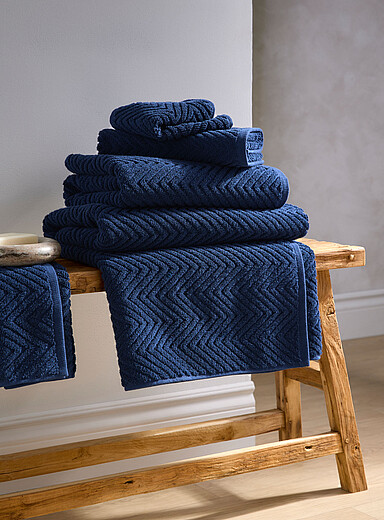 Chevron texture organic cotton towels Absorbent, modern graphic design