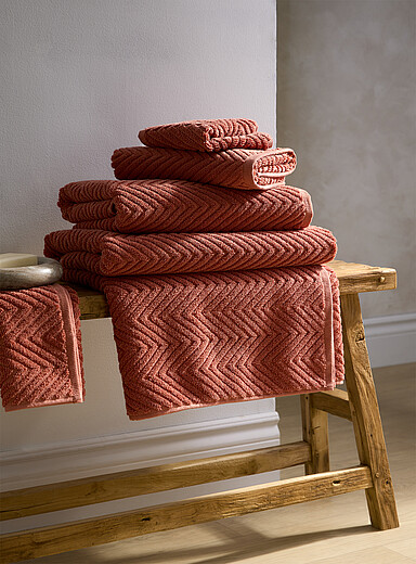 Chevron texture organic cotton towels Absorbent, modern graphic design