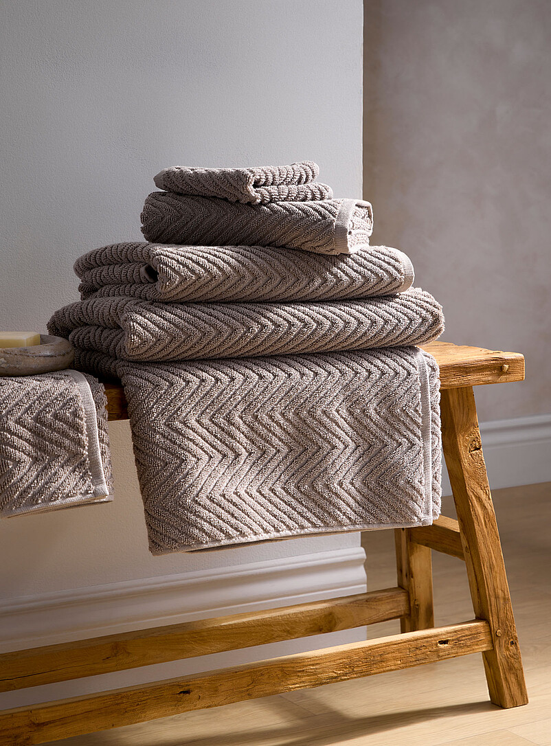 Chevron Texture Organic Cotton Towels Absorbent, Modern Graphic Design